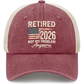Retired 2026 Not My Problems Anymore Hats for Men Aesthetic Washed Distressed in Kuwait