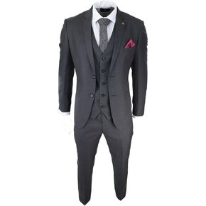 Dark Grey Charcoal 3-Piece Suit for Men by Paul Andrew in Saudi Arabia