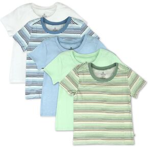 HonestBaby Baby Toddler & Kids' 100% Organic Cotton Short Sleeve T-Shirts (10-Pack) in Kuwait