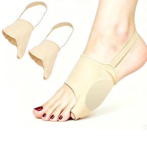 Tailors Bunion Sock 1Pair (Beige-M/L) Bunionette Sleeves Built-in Gel Pads Silicone Cover Guard With Non-slip Strap to Prevented Bunion Pinky Toe Pain, Treatment Bunionette,Overlapping toe in Saudi Arabia
