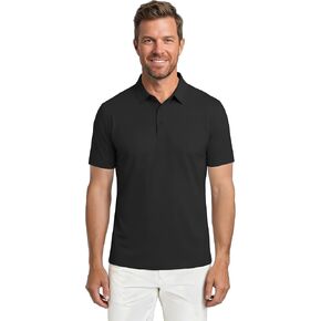 Soojun Men's Polo Shirt with Aero-Soft Cotton-Feel Performance Top, Athletic Fit Unrestricted Movement Executive Polo in Kuwait