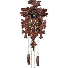 Cuckoo Clock, Black Forest Style Wooden Pendulum Quartz Wall Clock, Volume Control, Night Silent, Gift Package, Professional Service in Saudi Arabia