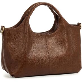 Genuine Leather Purses for Women with Detachable Satchel Strap, Designer Shoulder Bags with Top Handle, Ladies Handbag in Saudi Arabia