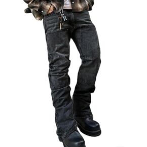 Stacked Jeans Men Slim Fit Stretch Straight Leg Denim Cargo Pants Y2k Hip Hop Streetwear Trousers in Saudi Arabia