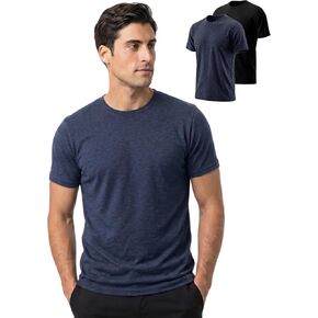 2 Pack Merino Wool T-Shirts for Men, Wool Short Sleeve Base Layer, Breathable Lightweight Undershirt in Saudi Arabia