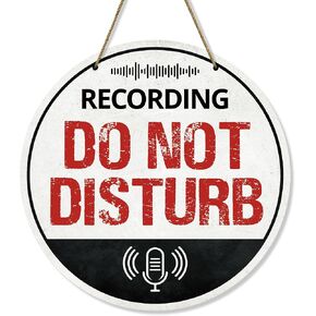 Do Not Disturb Recording in Progress Sign - Hanging Door Sign for Music Room and Recording 12 x 12 Inches in Saudi Arabia