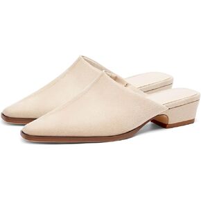 Coutgo Womens Square Toe Mules Slip On Chunky Low Heel Clogs Backless Business Casual Work Slides Shoes in Kuwait