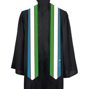 Uzbekistan National flag Graduation sash adult Stole Sash for International study students for class in Kuwait