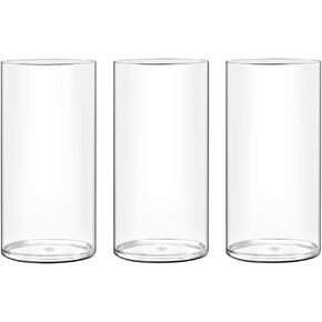Acrylic Flower Vase Cylinder, 2 Packs, 7.87" Tall Clear Plastic Vase for Centerpieces - Shatterproof Wedding, Event & Home Decor Vase,7.87" Tall Round - 2 Pcs, Clear in Kuwait