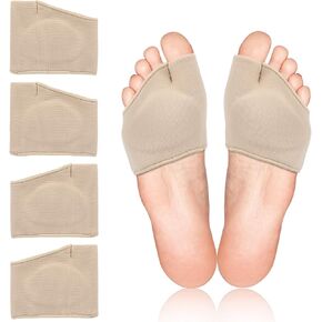 Metatarsal Pads for Men & Women, Ball of Foot Cushion Pain Relief for Sesamoiditis & Metatarsalgia, 2 Pairs Fabric Sleeves with Gel Orthotic Inserts (L, Men 8.5-12.5, Women 9.5-14) in Saudi Arabia