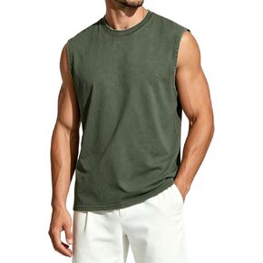 Men's Tank Tops Cotton Muscle Tee Shirts Gym T Shirts in Saudi Arabia