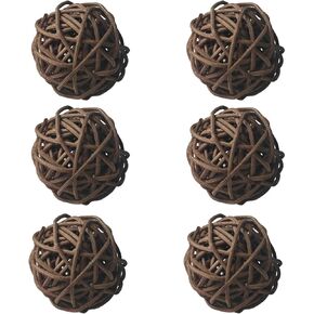 6PCS 2 Inch Decorative Spheres, Natural Vase Filler Balls for Bowl Centerpiece, Wedding and Home Table Decor (Coffee) in Kuwait