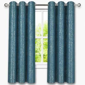 Dainty Home Chic Home Artistic Printed Lurex Foil Heavy Weave Thermal Black Noise Reducing Blackout Window Panel Pair, 76''W x 96''L, Sand, 2 Piece in Saudi Arabia
