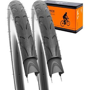 YUNSCM 2-PCS 700C Bike Tires 700x35C/37-622 60TPI and 700C Bike Tubes Schrader Valve with 2 Rim Strips Compatible with 700x33C 700x34C 700 x 35C 700x36C 700x37C Bike Tires and Tubes (W-3107) in Saudi Arabia
