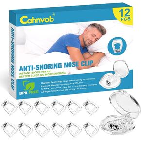 12 Pack Anti Snoring Nose Clip - Adjustable Magnetic Clip, Effective Snoring Solution for Smooth Nasal Breathing, Comfortable Design for Quieter Sleep (Size 4) in Saudi Arabia