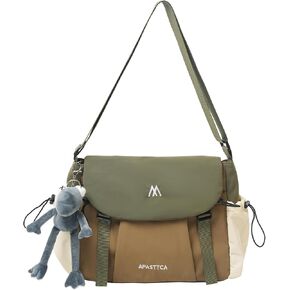 Kawaii Messenger Bag for Women Nylon Crossbody Bags with Cute Accessory Pendant Y2K Aesthetic Purse in Kuwait