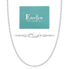 18k Gold or S925 Sterling Silver Rope Chain Necklace for Women, 2mm Womens Rope Necklace, Sturdy, Not Easy to Fade, Hypoallergenic 16-26 Inches in Saudi Arabia