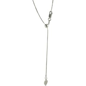 apop nyc Adjustable Sterling Silver Bolo Chain Necklace max length 22 inch in Saudi Arabia