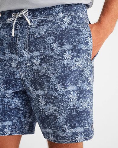 johnnie-O Half Elastic 7" Surf Shorts Limon/XL in Kuwait