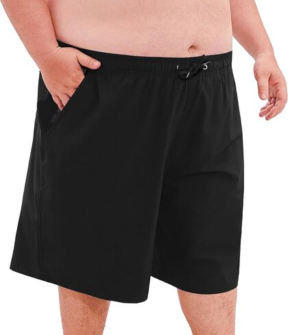 GIISAM Mens Big and Tall Swim Trunks, 9’’ Quick Dry Board Shorts with Liner Zip Pocket Plus Size Bathing Suit for Men, 3-9XL in Saudi Arabia