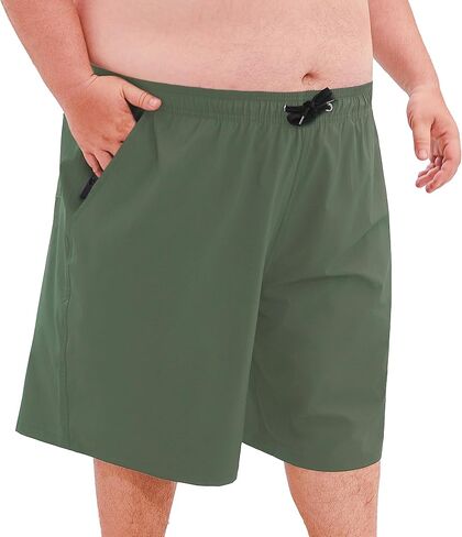 GIISAM Mens Big and Tall Swim Trunks, 9’’ Quick Dry Board Shorts with Liner Zip Pocket Plus Size Bathing Suit for Men, 3-9XL in Saudi Arabia