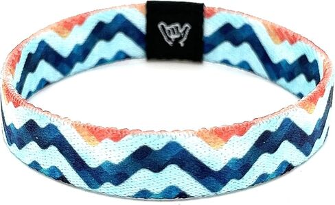 Hang Loose Bands - Coastal Bracelet for Men, Women & Teens - Comfy Tribal Print and Boho - Western Style Reversible Wristband - Mauka Waves| Medium: 7.5" (for large wrists) in Saudi Arabia