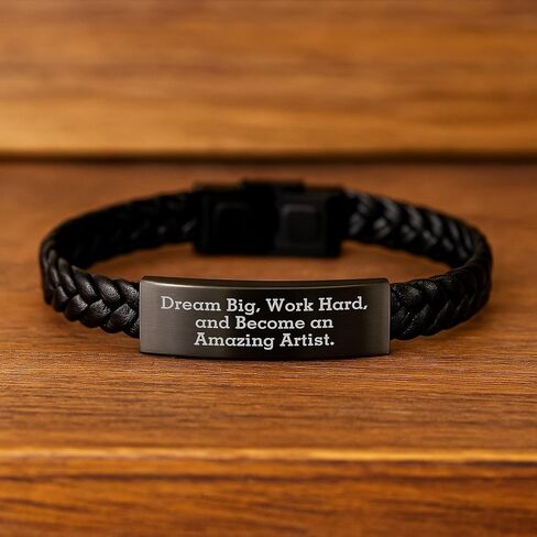 Artist Inspirational Interlaced Leather Bracelet Gifts for Artists Men Women Friends Coworkers Family Christmas Unique Presents from Loved Ones in Saudi Arabia