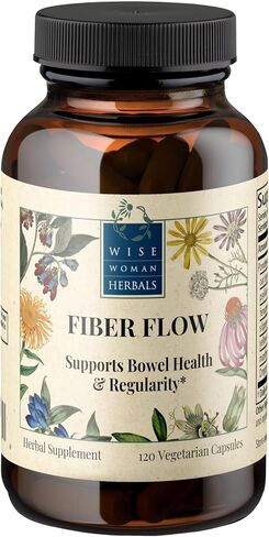 Wise Woman Herbals – Fiber Flow Capsules 120 Count – Supports Healthy Digestive Function, Gut Health, Bowel Health and Regularity in Saudi Arabia