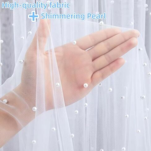 Bride to Be Veil Embroidery,Bachelorette Party Accessories, Short Pearl Veil，Engagement Gifts for Bride in Kuwait