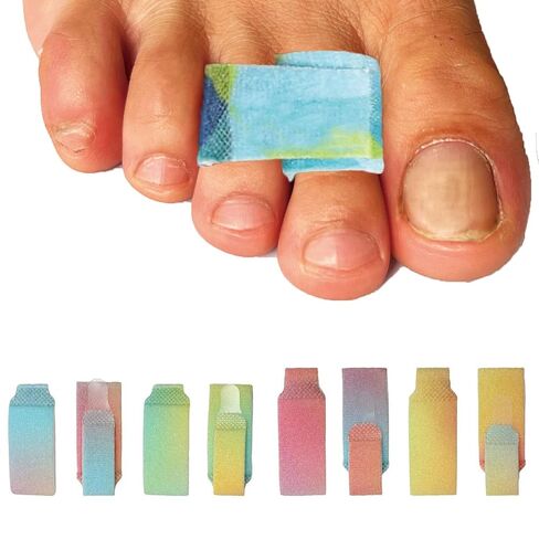 Hammer Toe Straightener - 8 Pack Broken Toe Wraps - Hammer Toe Corrector for Women - Toe Splints for Crooked Toes, Curled Toes, Bent Toes - Orthopedic Brace for Big Toe and Small Toe Support in Kuwait