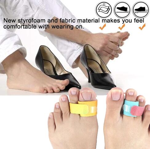 Hammer Toe Straightener - 8 Pack Broken Toe Wraps - Hammer Toe Corrector for Women - Toe Splints for Crooked Toes, Curled Toes, Bent Toes - Orthopedic Brace for Big Toe and Small Toe Support in Kuwait