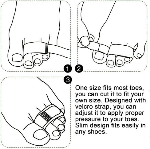 Hammer Toe Straightener - 8 Pack Broken Toe Wraps - Hammer Toe Corrector for Women - Toe Splints for Crooked Toes, Curled Toes, Bent Toes - Orthopedic Brace for Big Toe and Small Toe Support in Kuwait