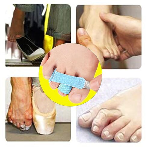 Hammer Toe Straightener - 8 Pack Broken Toe Wraps - Hammer Toe Corrector for Women - Toe Splints for Crooked Toes, Curled Toes, Bent Toes - Orthopedic Brace for Big Toe and Small Toe Support in Kuwait