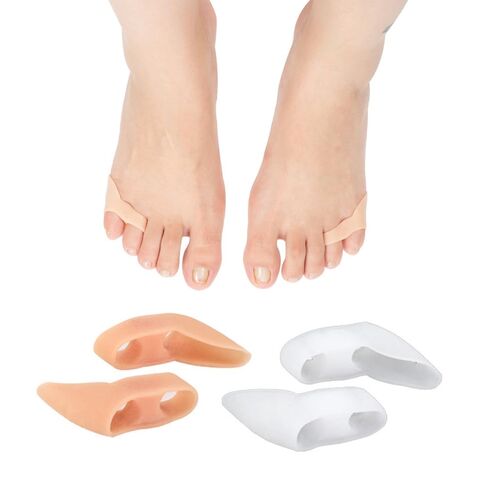 4 Pair Pinky Toe Separator Tailor's Bunion Corrector Alignment Pads Non-Rubbing Silicone Gel Cushion Splint Protector Wear Guard Little Toe Spacer for Tailor Bunionette Pain Relief Walking Golf in Kuwait