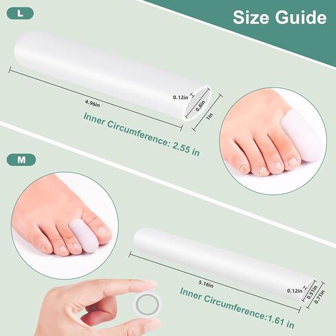 Toe Caps, Gel Toe Tubes 4 Pack, Silicone Toe Sleeves Protectors Bandages Pads for Blister, Callus, Corn, Sore, Toe Rubbing Treatment Wen and Women in Saudi Arabia
