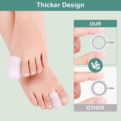 Toe Caps, Gel Toe Tubes 4 Pack, Silicone Toe Sleeves Protectors Bandages Pads for Blister, Callus, Corn, Sore, Toe Rubbing Treatment Wen and Women in Saudi Arabia
