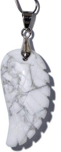 AD الخرز للجنسين 18x36mm NaturalGemstone منحوتة الملاك الجناح الريكي شقرا شفاء قلادة سحر الأخضر والأحمر والأصفر والأرجواني والأزرق يمكن أن تكون قلادة قلادة أو سحر سوار يناسب جميع تصميم المجوهرات الخاصة بك. in Saudi Arabia