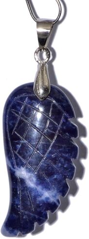 AD الخرز للجنسين 18x36mm NaturalGemstone منحوتة الملاك الجناح الريكي شقرا شفاء قلادة سحر الأخضر والأحمر والأصفر والأرجواني والأزرق يمكن أن تكون قلادة قلادة أو سحر سوار يناسب جميع تصميم المجوهرات الخاصة بك. in Saudi Arabia