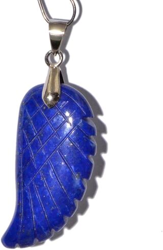 AD الخرز للجنسين 18x36mm NaturalGemstone منحوتة الملاك الجناح الريكي شقرا شفاء قلادة سحر الأخضر والأحمر والأصفر والأرجواني والأزرق يمكن أن تكون قلادة قلادة أو سحر سوار يناسب جميع تصميم المجوهرات الخاصة بك. in Saudi Arabia