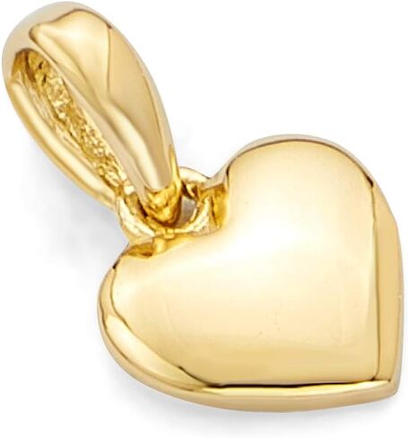 14k Yellow or White Gold Heart Pendant in Kuwait