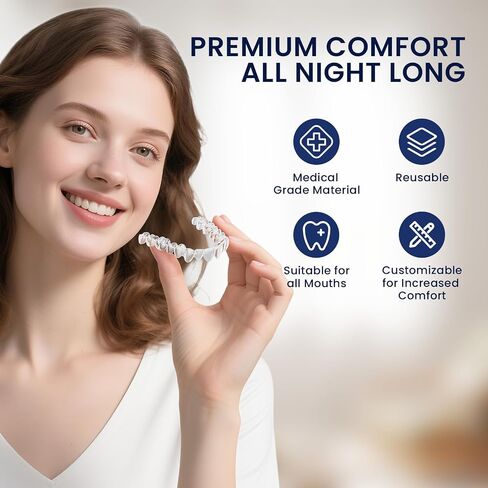 Anti Grinding Guard for Clenching Teeth at Night, Mouth Guard for Grinding Teeth at Night, Teeth Grinding Mouthguards for Sleeping, Comfortable Grinding Guard for Adults in Kuwait