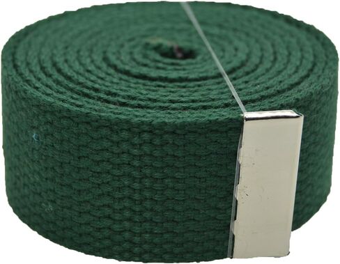 Plain Canvas Military Web Belt & Black Flip Buckle (hunter green, 54 inches) in Saudi Arabia