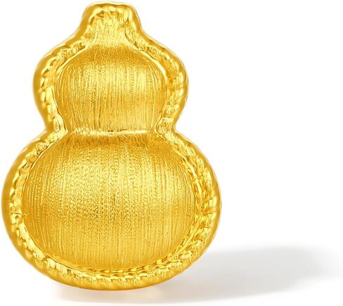 ZHOU LIU FU 24K سحر الذهب الحقيقي القرع الصغير (Wulu) حبة سحر محظوظ فنغ شوي مجوهرات لسوار قلادة DIY سحر قلادة للنساء الرجال الثروة تاليسمان in Kuwait