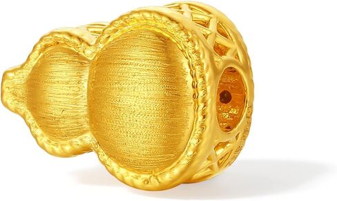 ZHOU LIU FU 24K سحر الذهب الحقيقي القرع الصغير (Wulu) حبة سحر محظوظ فنغ شوي مجوهرات لسوار قلادة DIY سحر قلادة للنساء الرجال الثروة تاليسمان in Kuwait