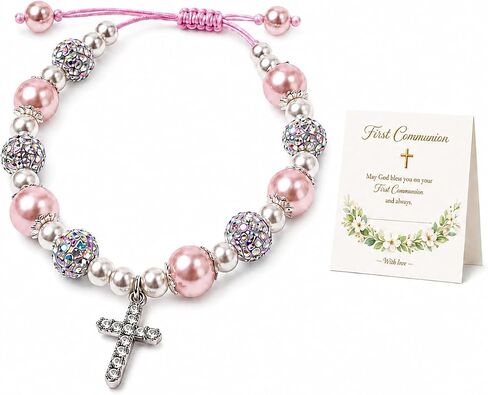 Rosary Bracelet for Women, Catholic Prayer Beads Bracelets with Cross Charm, Religious Jewelry Gift, Faith Bracelet for Daily Prayer in Kuwait