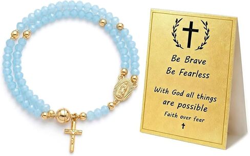 Rosary Bracelet for Women, Catholic Prayer Beads Bracelets with Cross Charm, Religious Jewelry Gift, Faith Bracelet for Daily Prayer in Kuwait