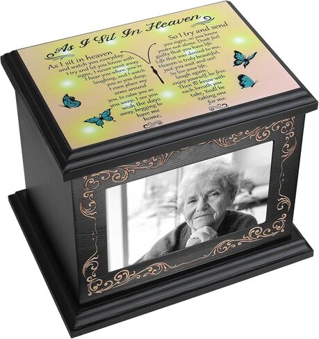 Cremation Urns for Human Ashes Adult Male or Female, Funeral Memorial Urns for Ashes with Photo Frame, Wooden Urns Box and Casket for Men Women, Burial Urn for Adults Up to 200 IBS in Saudi Arabia