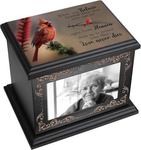 Cremation Urns for Human Ashes Adult Male or Female, Funeral Memorial Urns for Ashes with Photo Frame, Wooden Urns Box and Casket for Men Women, Burial Urn for Adults Up to 200 IBS in Saudi Arabia