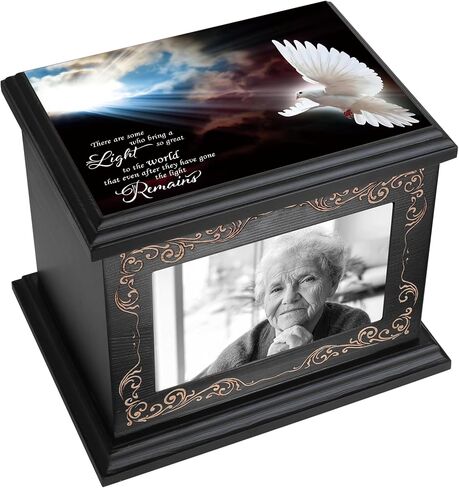 Cremation Urns for Human Ashes Adult Male or Female, Funeral Memorial Urns for Ashes with Photo Frame, Wooden Urns Box and Casket for Men Women, Burial Urn for Adults Up to 200 IBS in Saudi Arabia