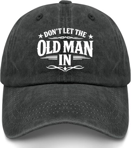 Don't LET THE Old MAN in Hats for Grandpa Trendy Washed Distressed Baseball in Kuwait